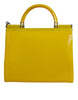 Dolce & Gabbana Yellow PVC Cotton Satchel Shoulder Strap Bag