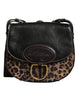 Dolce & Gabbana Black Brown Leopard Leather Shoulder Strap Bag