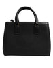 Dolce & Gabbana Black Calf Leather Logo Plaque Shoulder Handbag Bag