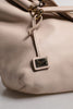 Dolce & Gabbana Light Pink Deer Leather Logo Plaque Tote Top Handle Bag