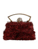Dolce & Gabbana Red Gold Chain VANDA Tinsel Crystals Evening Clutch Bag