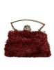 Dolce & Gabbana Red Gold Chain VANDA Tinsel Crystals Evening Clutch Bag