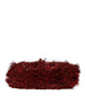 Dolce & Gabbana Red Gold Chain VANDA Tinsel Crystals Evening Clutch Bag