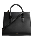 Versace Black Large Leather Top Handle Shoulder Crossbody Bag