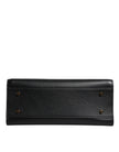 Versace Black Large Leather Top Handle Shoulder Crossbody Bag