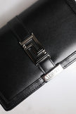Versace Black Calfskin Leather Chain Strap Shoulder Crossbody Bag