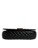Versace Black Calf Leather Quilted Shoulder Strap Bag