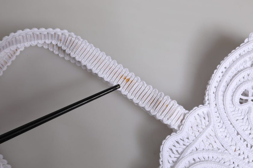 Dolce & Gabbana White Cordonetto Lace Beatrice Tote Shopping Bag