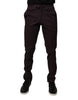 BENCIVENGA Brown Pure Cotton Slim Fit Men Dress Pants