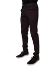 BENCIVENGA Brown Pure Cotton Slim Fit Men Dress Pants