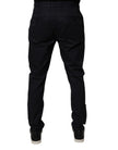 Dolce & Gabbana Dark Blue Cotton Tapered Formal Pants