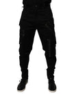 Dolce & Gabbana Black Cotton Cargo Tapered Pants