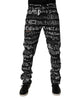 Dolce & Gabbana Black Cotton Logo Print Straight Denim Jeans