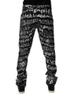 Dolce & Gabbana Black Cotton Logo Print Straight Denim Jeans