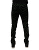 Dolce & Gabbana Black Green Stripes Cotton Skinny Denim Jeans