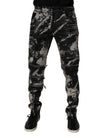 Dolce & Gabbana Black Tie Dye Cotton Skinny Zip Denim Jeans