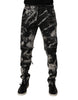 Dolce & Gabbana Black Tie Dye Cotton Skinny Zip Denim Jeans