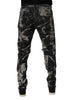Dolce & Gabbana Black Tie Dye Cotton Skinny Zip Denim Jeans