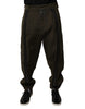 Dolce & Gabbana Dark Brown Cotton Jogger Cargo Pants