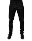 Dolce & Gabbana Black Cotton Stretch Skinny Men Denim Jeans