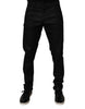 Dolce & Gabbana Black Cotton Stretch Skinny Men Denim Jeans