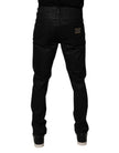 Dolce & Gabbana Black Cotton Stretch Skinny Men Denim Jeans