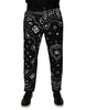Dolce & Gabbana Black Logo Bandana Cotton Loose Denim Jeans
