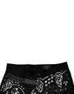 Dolce & Gabbana Black Logo Bandana Cotton Loose Denim Jeans