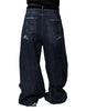 Dolce & Gabbana Dark Blue Tattered Wide Leg Men Denim Jeans