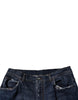 Dolce & Gabbana Dark Blue Tattered Wide Leg Men Denim Jeans