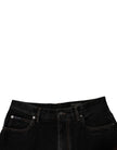 Dolce & Gabbana Black Cotton Mid Waist Wide Leg Denim Jeans