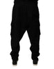 Dolce & Gabbana Black Cotton Jogger Cargo Sweatpants Pants