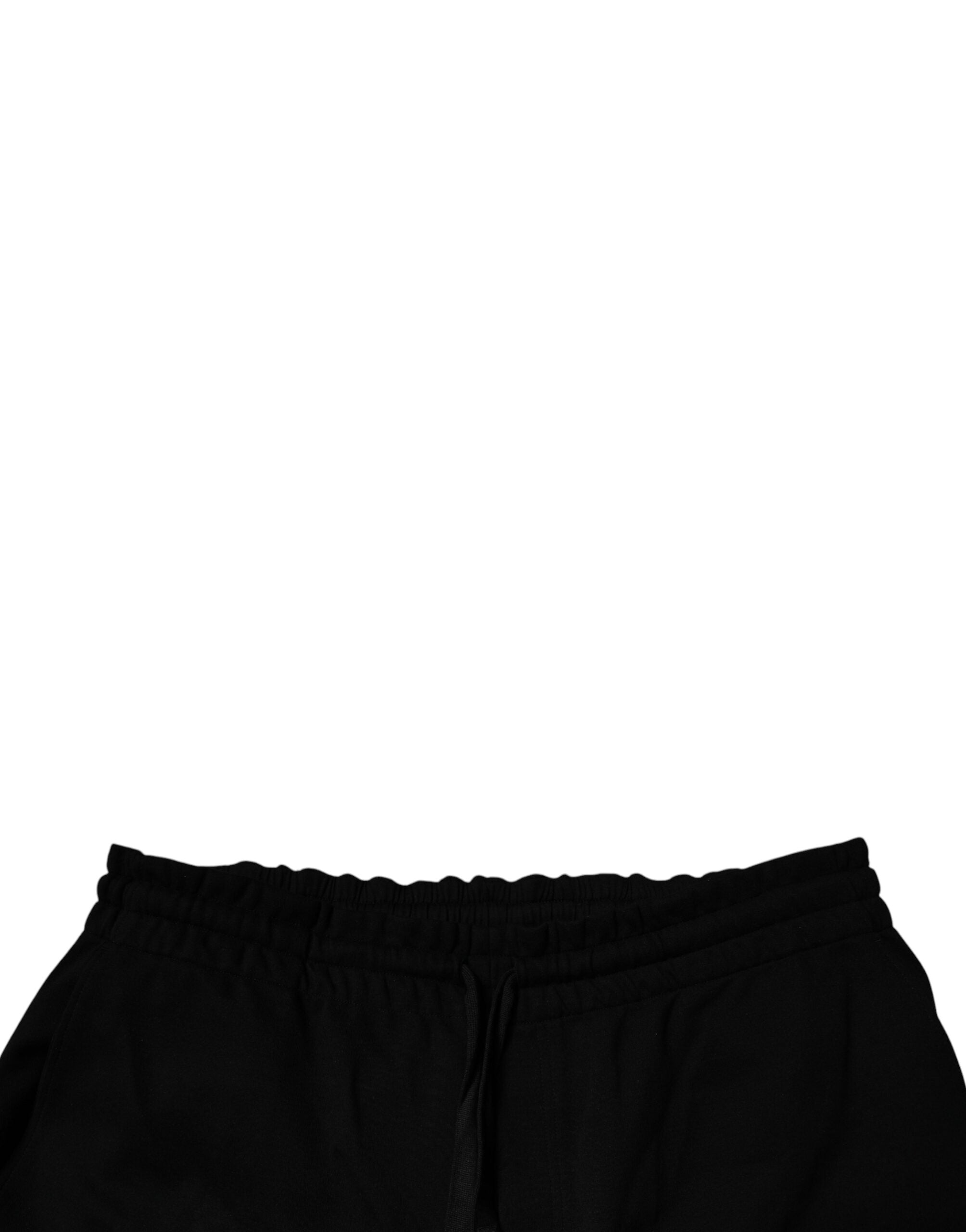 Dolce & Gabbana Black Cotton Jogger Cargo Sweatpants Pants