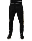 Dolce & Gabbana Black Mid Waist Jogger Men Sweatpants Pants