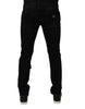 Dolce & Gabbana Black Ripped Cotton Skinny Men Denim Jeans