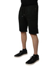 Dolce & Gabbana Black Cotton Sweatshorts Men Bermuda Shorts
