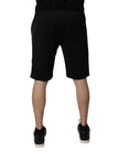 Dolce & Gabbana Black Cotton Sweatshorts Men Bermuda Shorts
