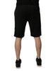 Dolce & Gabbana Black Cotton Sweatshorts Men Bermuda Shorts