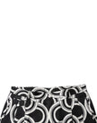 Dolce & Gabbana Black White Linen Bermuda Shorts