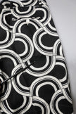 Dolce & Gabbana Black White Linen Bermuda Shorts