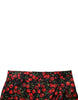 Dolce & Gabbana Black Red Cherry Print Bermuda Cotton Shorts