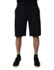 Dolce & Gabbana Black Cotton Sweatshorts Men Bermuda Shorts