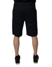Dolce & Gabbana Black Cotton Sweatshorts Men Bermuda Shorts