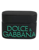 Dolce & Gabbana Black Orange Silicone Embossed Logo Airpods Case