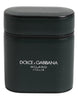 Dolce & Gabbana Black Calfskin Leather Logo Print Flip Holder Airpods Case