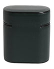 Dolce & Gabbana Black Calfskin Leather Logo Print Flip Holder Airpods Case