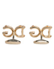 Dolce & Gabbana Gold Tone 925 Sterling Silver DG Logo Cufflink