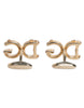 Dolce & Gabbana Gold Tone 925 Sterling Silver DG Logo Cufflink