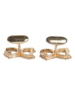 Dolce & Gabbana Gold Tone 925 Sterling Silver DG Logo Cufflink