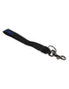 Dolce & Gabbana Black Logo Nylon Silver Brass Men Holder Keychain Keyring